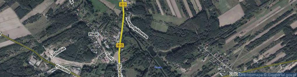 Zdjęcie satelitarne Nowoprojektowana ul.
